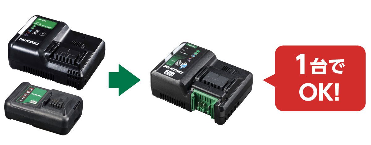 2ポート急速充電器：UC18YDML