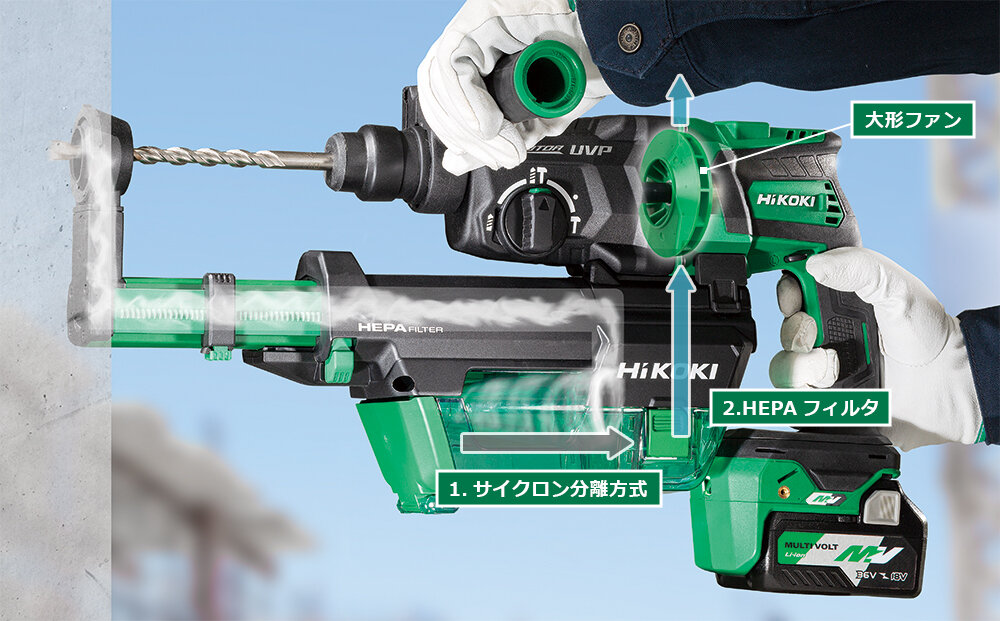 コードレスロータリハンマドリル:DH36DPE/DH36DPF(集じんタイプ)