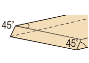 ターンテーブル右45°、のこ刃右45°傾斜