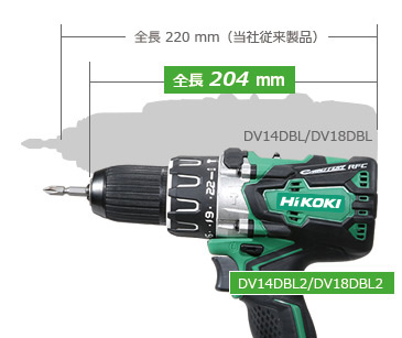 全長204mmのコンパクトボディ