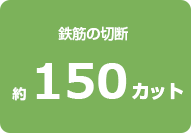 鋼筋切割：約150次切割
