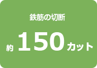 鉄筋の切断：約150カット